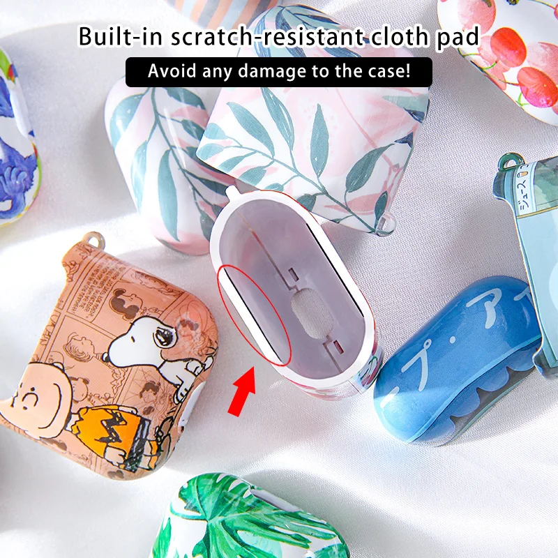 Чехол для наушников Airpods с изображением листьев цветка Catton для наушников Bluetooth, защитный чехол для наушников, аксессуары для Apple Airpods
