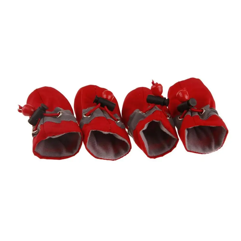 Противоскользящая водонепроницаемая обувь для щенков с мягкой подошвой Обувь для домашних животных обувь для маленьких собак обувь для малышей товары для мягких домашних животных уход за лапа домашнего животного - Цвет: Normal  Red
