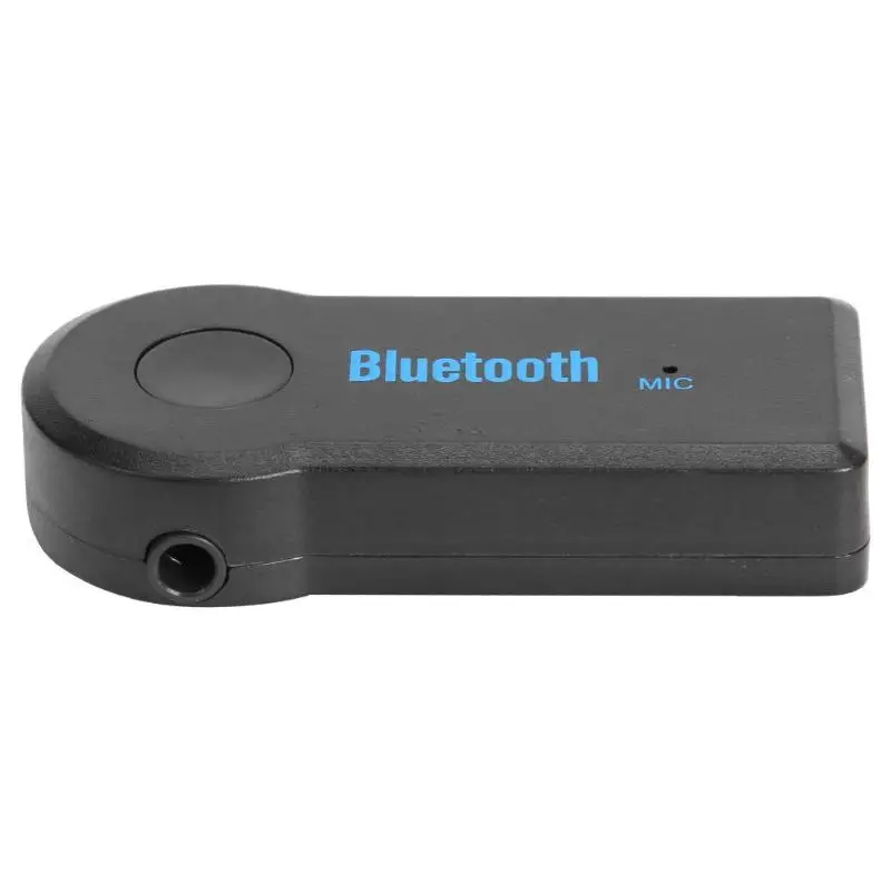 Беспроводной аудио Bluetooth 5,0 Handsfree адаптер автомобильный комплект Встроенный 120 мАч перезаряжаемый аккумулятор для 3,5 мм Jack AUX устройства