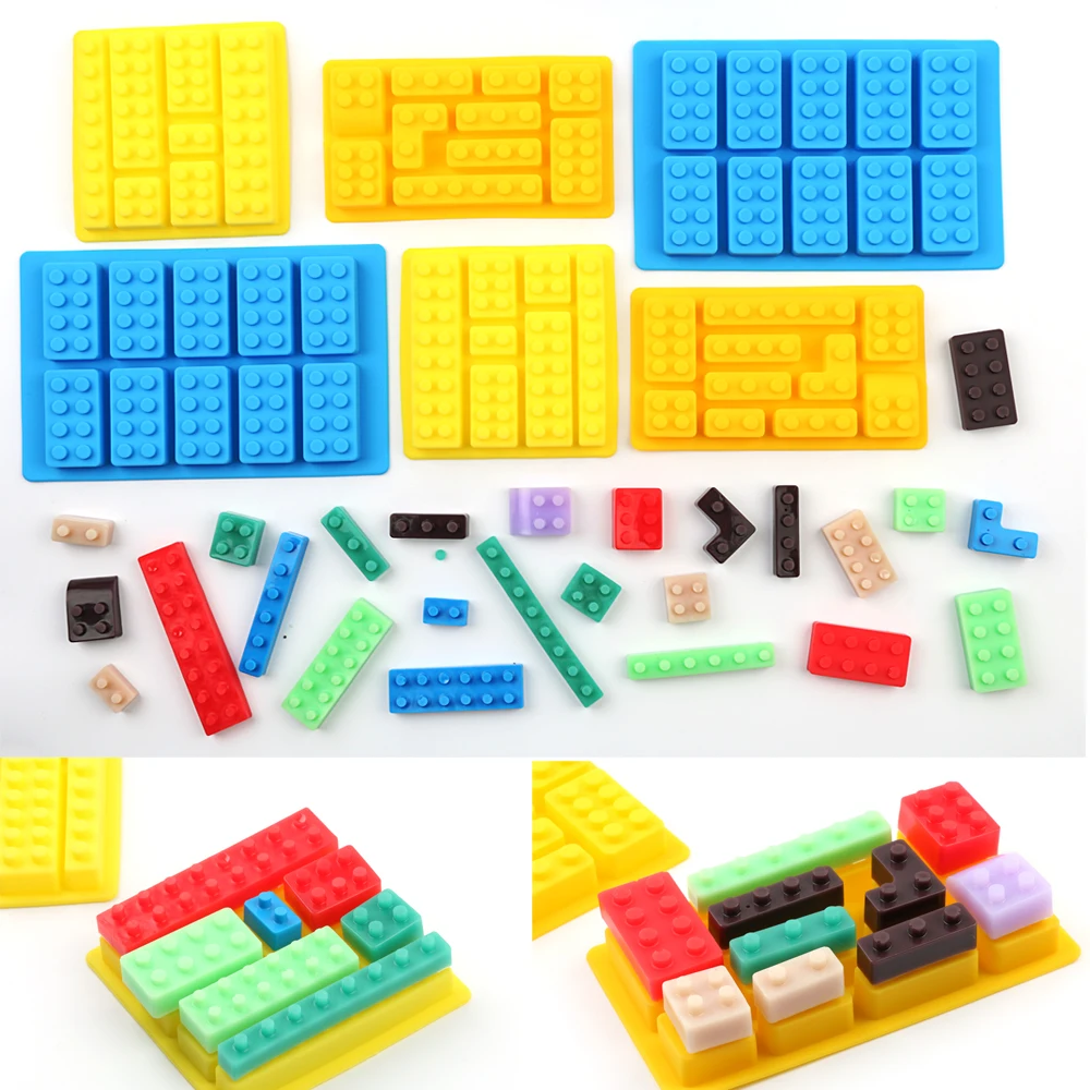 Силиконовые Lego строительные блоки 3D сделай сам форма для шоколада поднос Jello