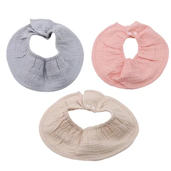 

Baby Bibs Pure Cotton 360 Degree Burp Cloths Soft Breathable Bandana Bibs For Boys Girls Kids Collar Cute Scarf For Kids