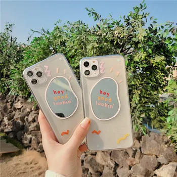 

Personality Mirror Cases For ip X XR XS Max Capa Irregular Mirror Phone Case For ip 11 Pro Max 7 8 plus Transparent Back Cover