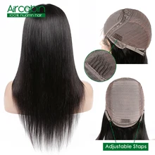 Aircabin волосы 4x4 парики перуанские прямые кружева закрытие парик их натуральных волос парики с волосами младенца не Реми для черных женщин парик шнурка