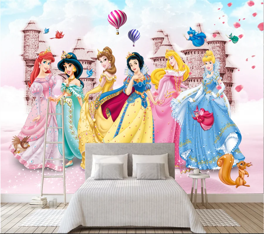 Customize 8d photo wallpaper 3D wallpaper mural children room girl bedroom background decorative wall covering afbeelding