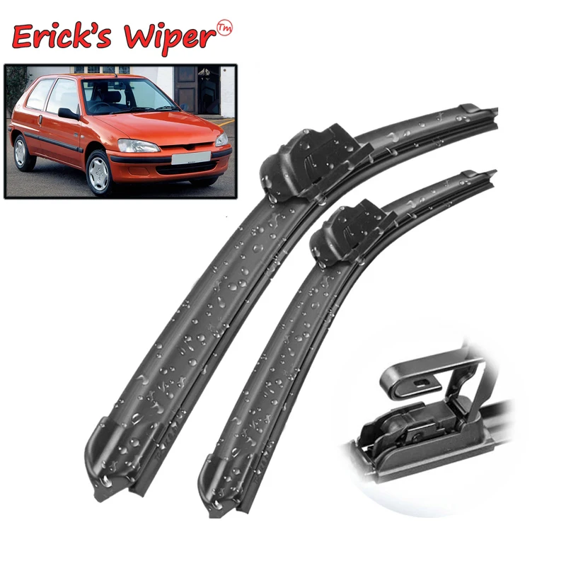 thumbnail image 1 of Escobillas limpiaparabrisas delanteras Erick's Wiper para Peugeot 106 1991-2003 Limpiaparabrisas Ventana Coche Lluvia Cepillos Nature 20"+18", 1 of 4