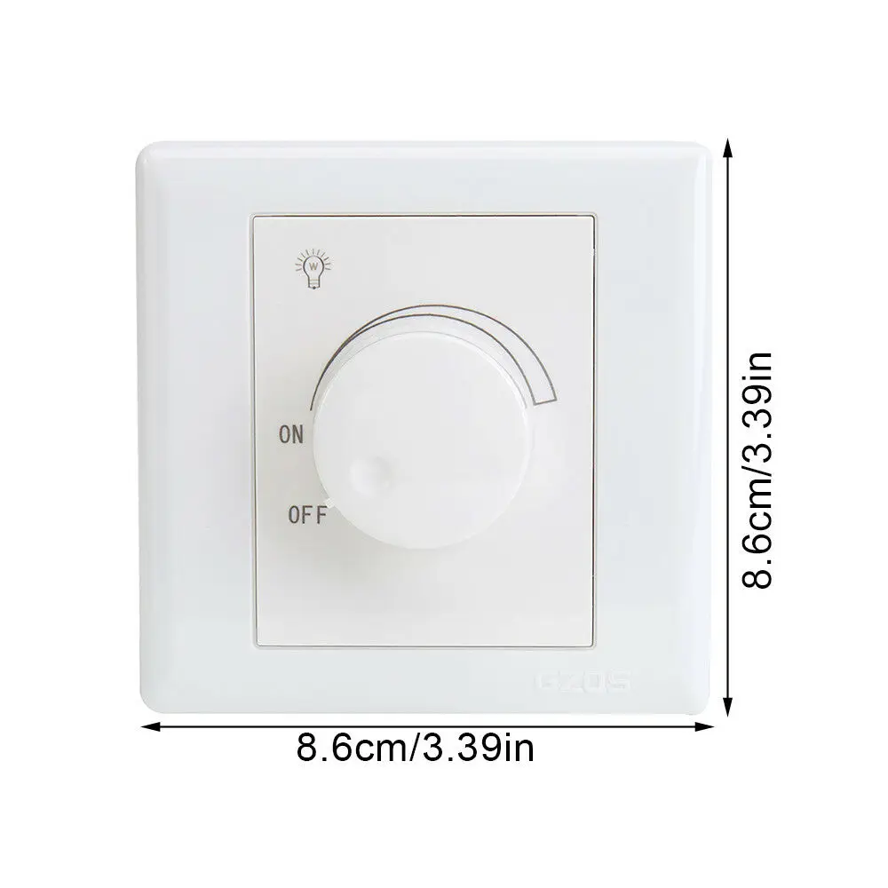 LED Dimmer Single Light Switch for Dimmable lighting White 3W to 250W 240V