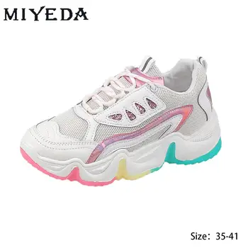 

Fashion Sneaker Shoe 2020 New Design Colored Women shoes For Young Students Stable heels Soft Comfortable Easily wear Sneakers