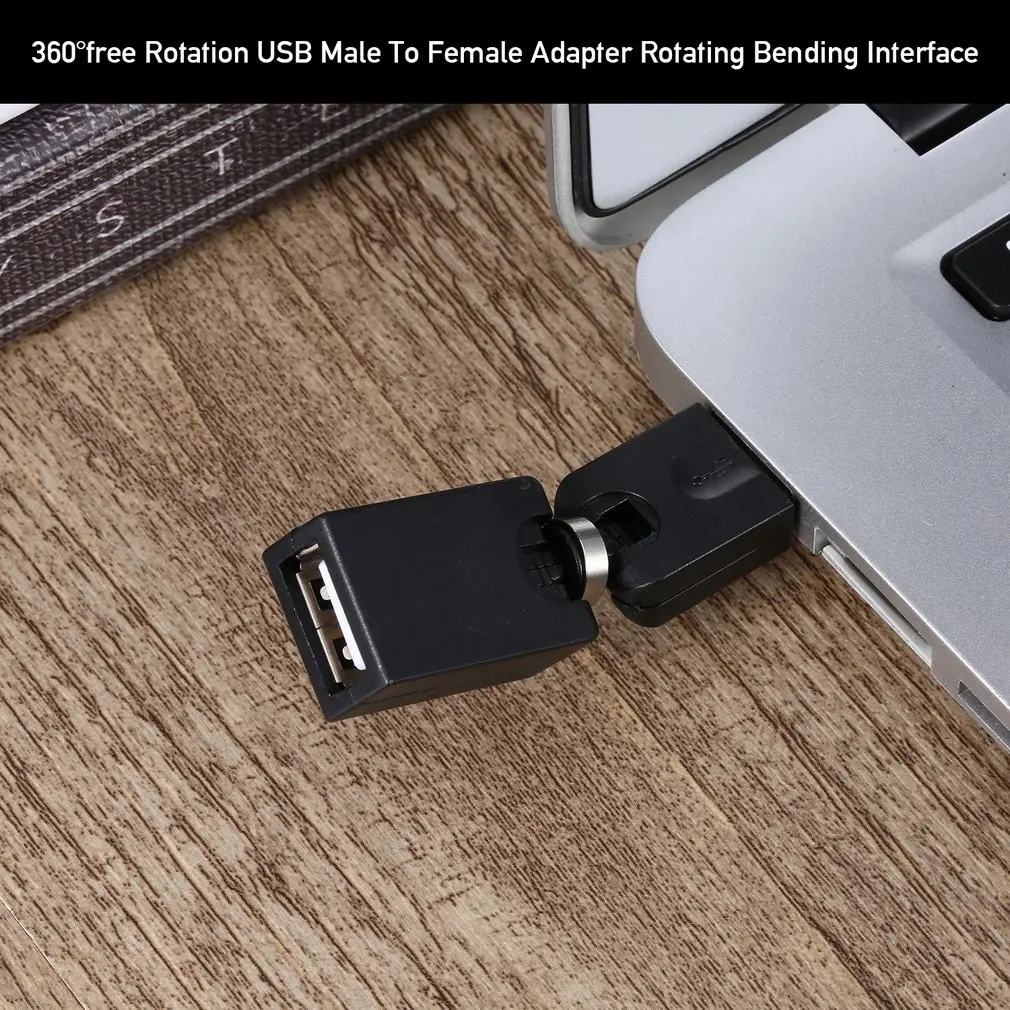 

Audio Adapter 360 free Rotation USB Male To Female Adapter USB Male To Female Rotating Bending Interface A Male To A Female