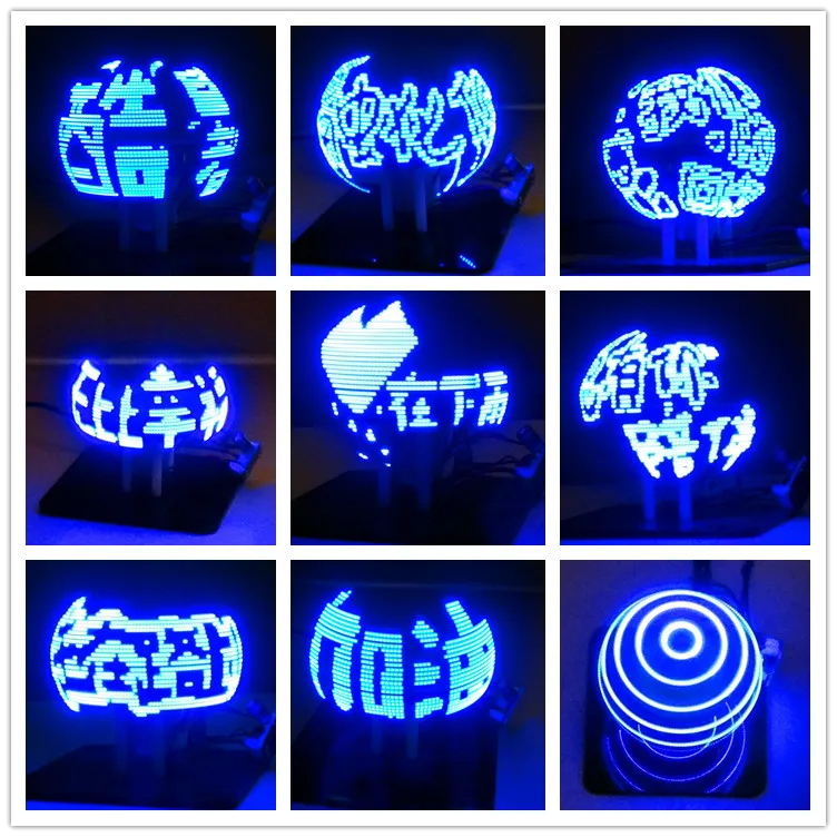 

"Сделай сам" от первого лица светодиодный комплект сферические вращающийся светодиодный набор 56 лампы от первого лица роторный часы Запчасти DIY Электронные сварки поворотный светильник комплект