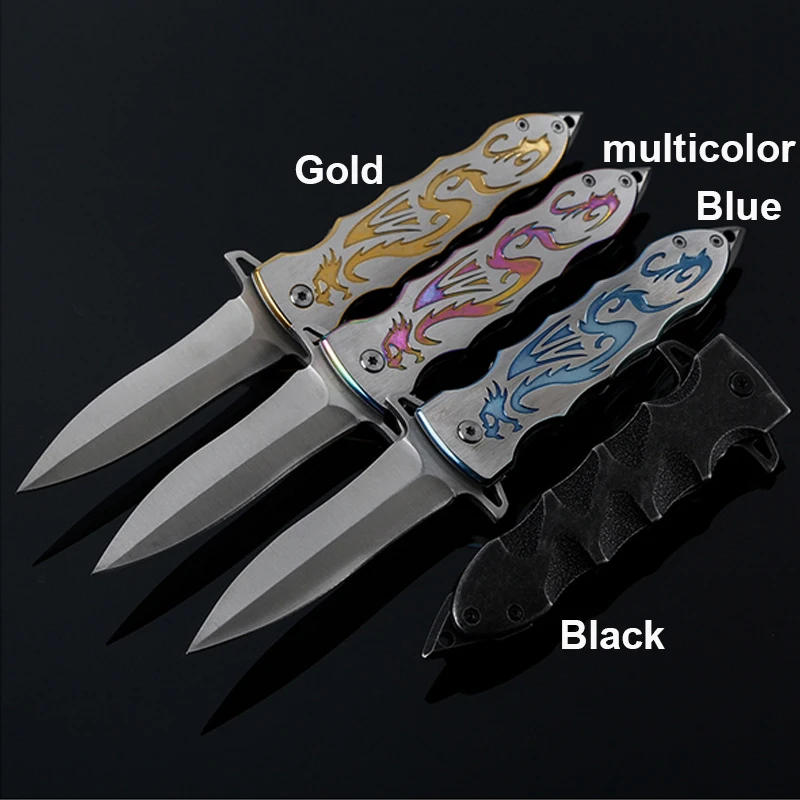 

Creative ancient Roman style 57HRC Tactical Folding Hunting Knife Fruit EDC Pocket Outdoor Tools Camping Survival knives