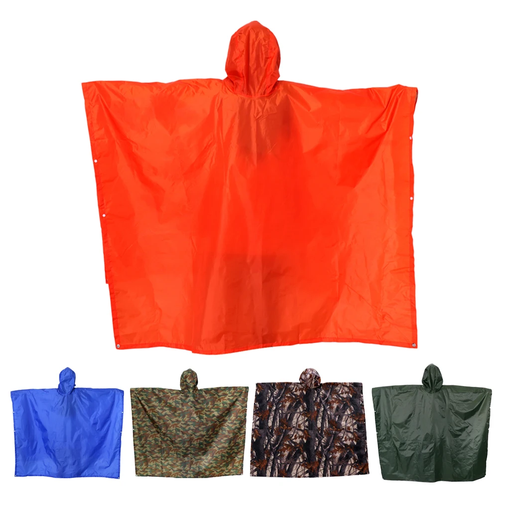 Multiuse Rain Poncho Outdoor Camping Blanket Emergency Backpack Rain Cover
