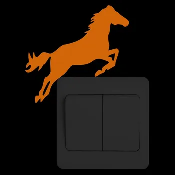 

Jumping Horse Switch Sticker Glow in the Dark Cartoon Animal Wall Sticker Home Decor Fluorescent Decal Kid Room Luminous Sticker