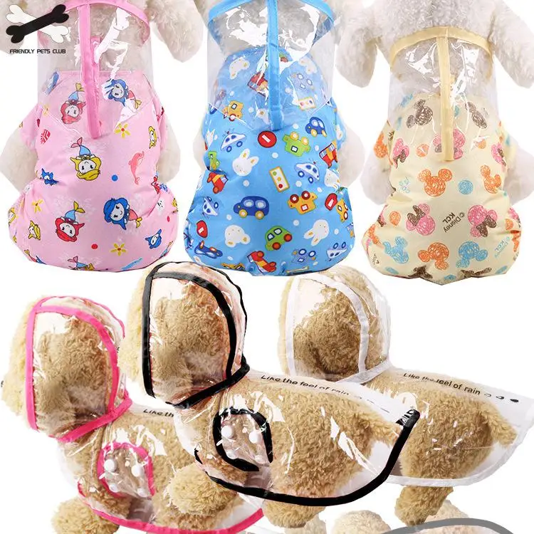 

8 Colors Dog Raincoat Waterproof Dog Pets Accessories Cute Clothes Small Dogs