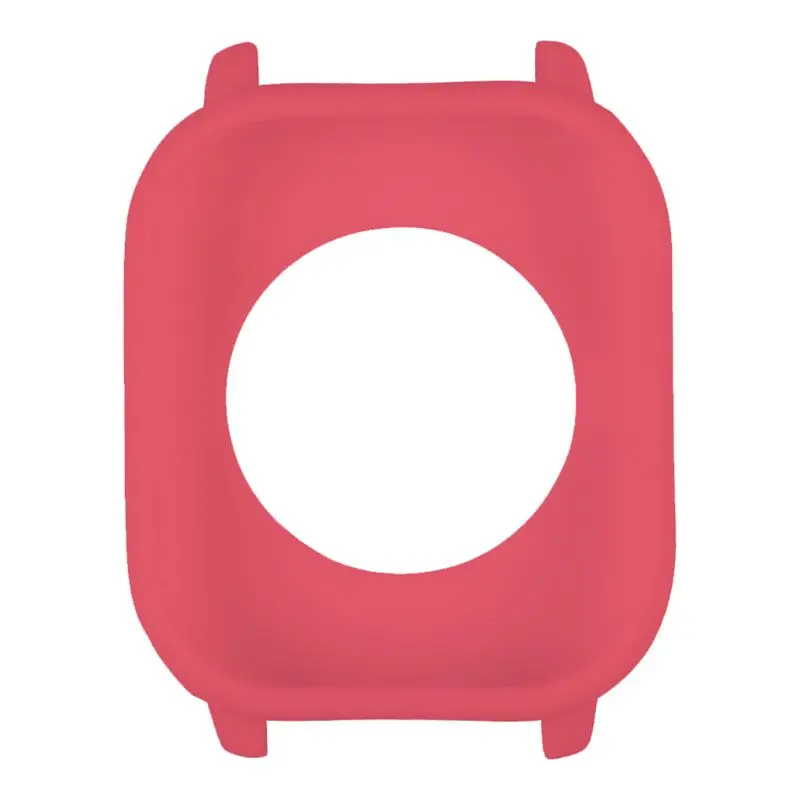 Soft Silicone Protective Case Cover Screen Protector for Huami Amazfit GTS Smart Watch Accessories - Color: Pink
