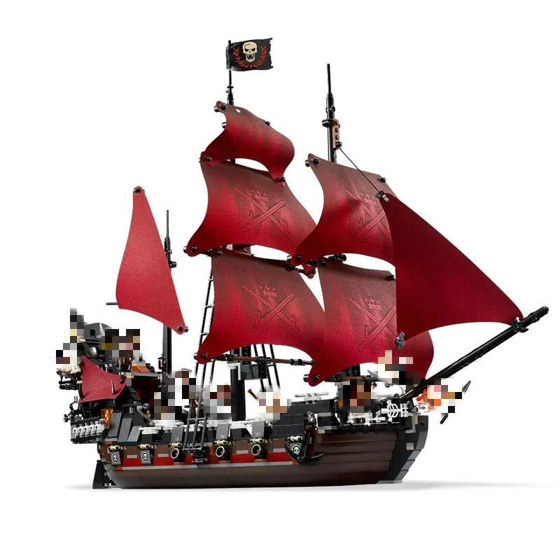 

16009 1094 pcs Creative Idea series Queen Anne's Revenge building blocks brick education toys compatible with 4195
