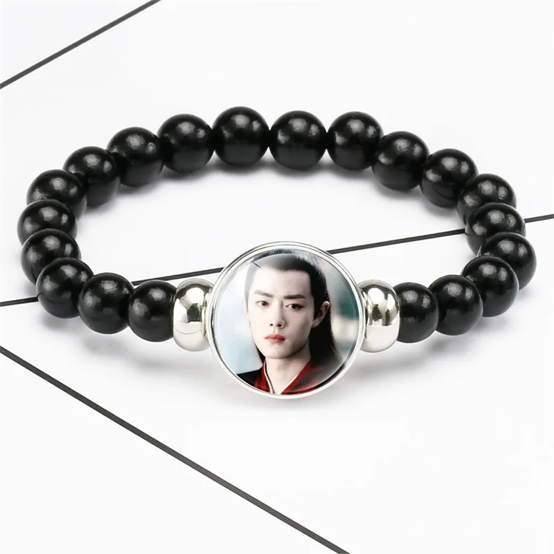 Xiao Zhan Wang Yibo Wei WuXian Lan WangJi стеклянный камень ручная работа, браслет из бусин Чэнь Цин Лин незатаенные вентиляторы коллекция подарки - Окраска металла: Wei Wuxian-2