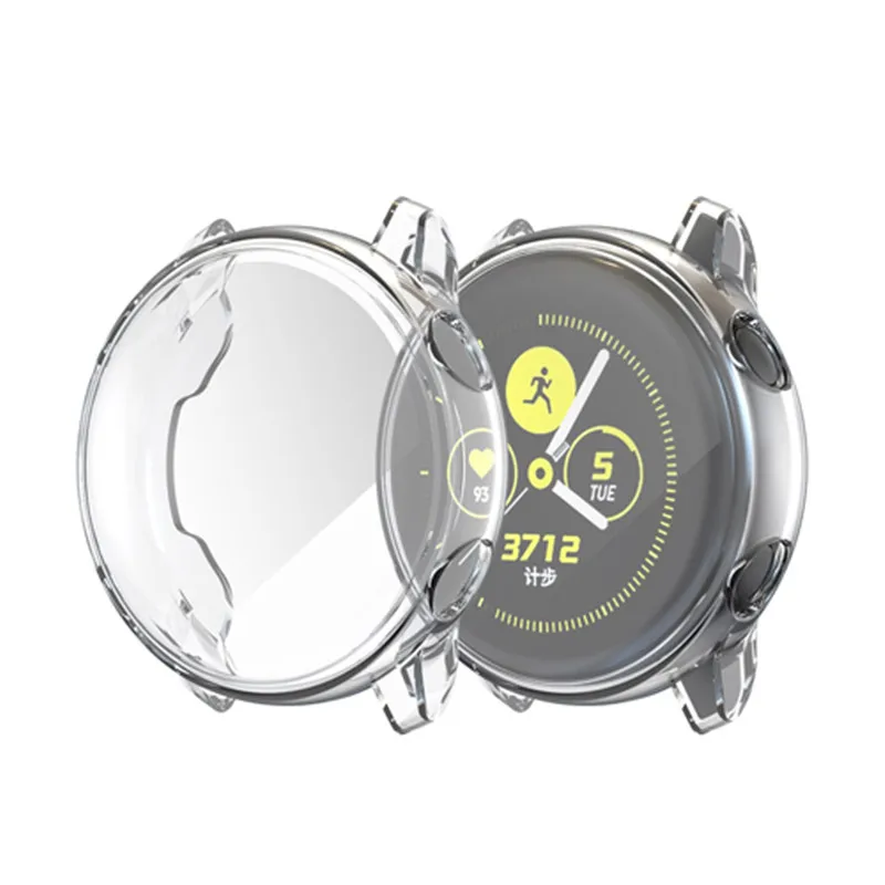 ALPQ силиконовый чехол для часов для samsung Galaxy Watch Active 2 40 44 мм, Мягкий защитный чехол, HD полноэкранный ультра-тонкий защитный чехол