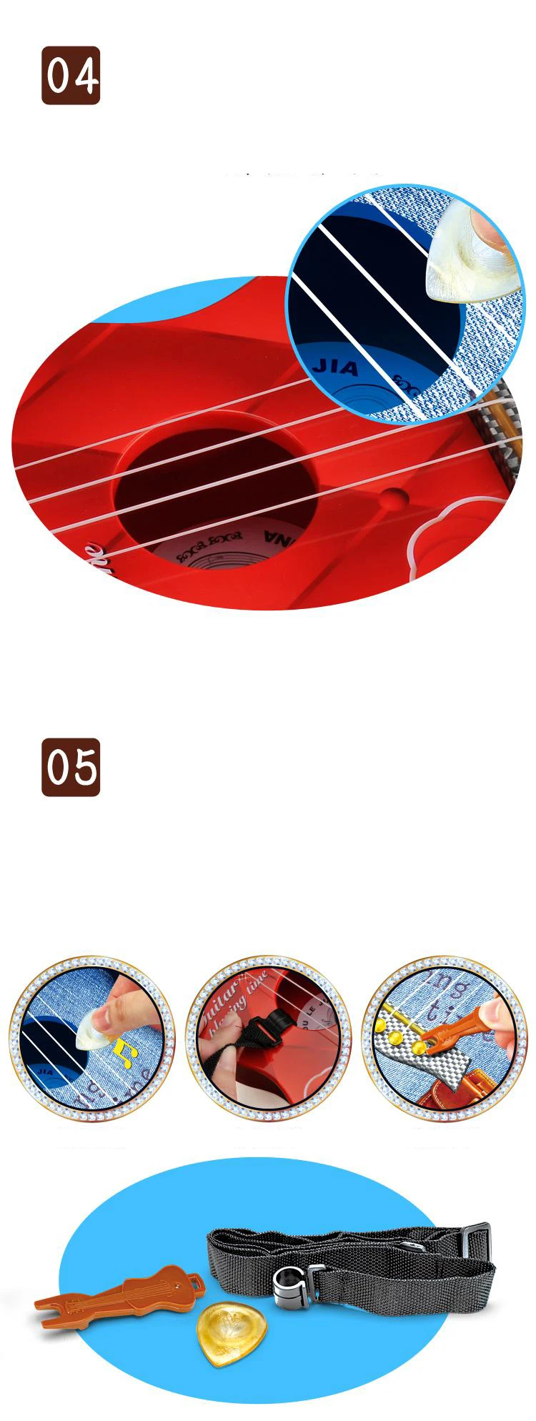 21 дюймов Гавайская гитара Ukulele soprano Basswood акустическая нейлоновая 4 струны Гавайская гитара цветная мини-гитара для детей подарок с струнами и выбор