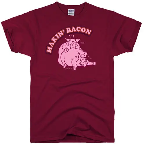 Забавная футболка Makin Bbq Pig Make Bacon Not War Peace Love Grill топы с круглым вырезом