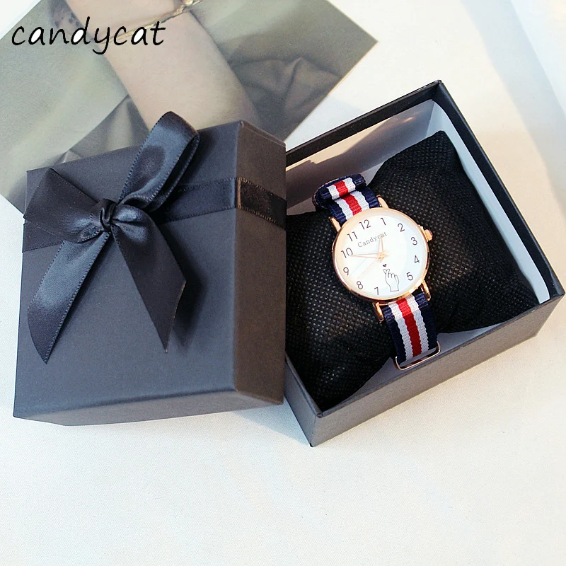 

CandyCat Black Watch Gift Box Watch Box Bow Gift Box Small and Medium-sized Exquisite Packaging Box