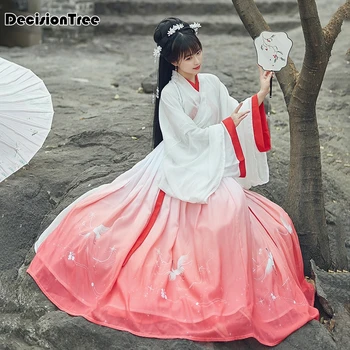 

2020 chinese ancient hanfu costume for women traditional swordsman cosplay costume han dynasty stage dance clothing vintage folk