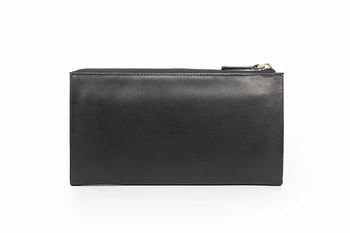 

Leather Wallet Clutch Bag Men's Leather Long Wallet Zipper Phone Bag Small Wallet Coin Purse Wallet
