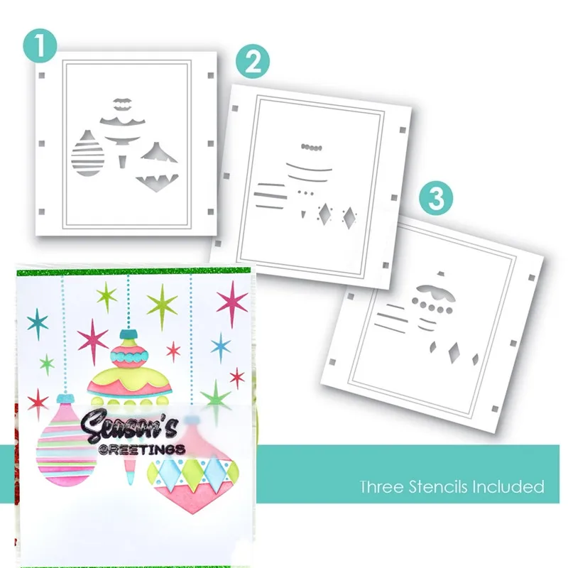 3PCS/SET Christmas Stencil Metal Cutting Dies and Stamps Scrapbooking for Card Making DIY Embossing Cuts Craft New | Дом и сад