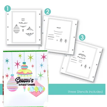 

3PCS/SET Christmas Stencil Metal Cutting Dies and Stamps Scrapbooking Dies for Card Making DIY Embossing Cuts Stencil Craft New