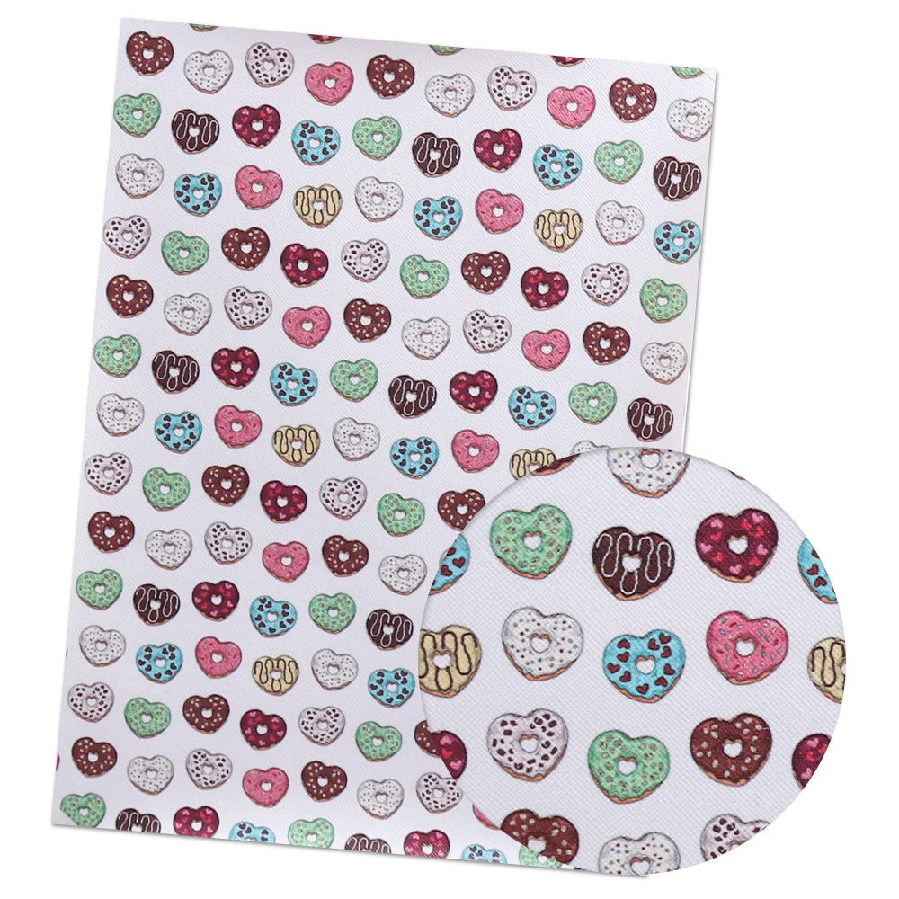 02 IBOWS, 22*30 см, 1 шт., на день Святого Валентина, искусственная кожа, лист, цветок, сердце, набивная ткань, сделай сам, бант для волос, украшение для праздника, дома - Цвет: 02