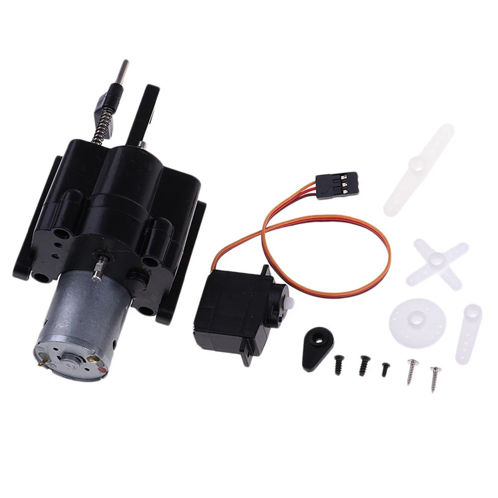 

1/16 Black Two-speed Gearbox With Motor+Servo Split Upgraded Plastics Replacement RC Car Shift Transfer For WPL Parts
