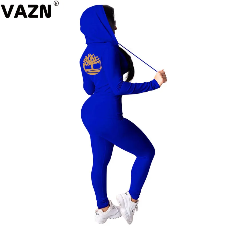 VAZN,, одежда на каждый день, одежда для молодых, повседневная, модная, с капюшоном, длинный рукав, длинные штаны, спортивные костюмы, тонкий женский комплект из 2 предметов