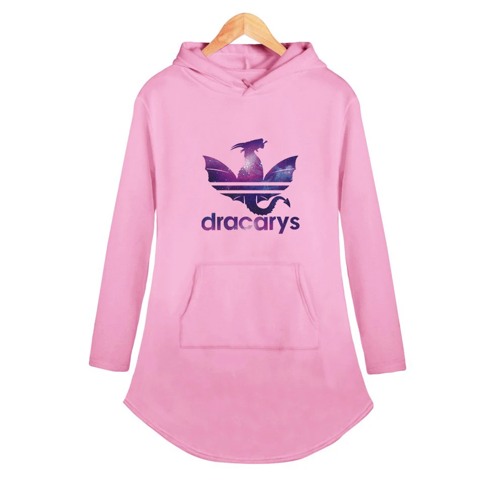Dracarys Kpop Игра престолов женское платье толстовки с капюшоном Harajuku летнее