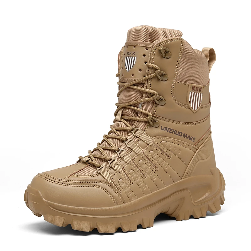 

2020 Men Shoes Men's Ankle Boot Desert High-top Military Tactical Boots Men Combat Army Boots Militares Sapatos Masculino