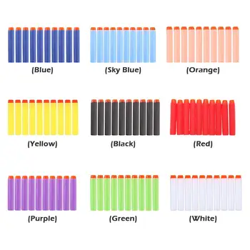 

100pcs/set Multicolor Foam Soft Bullets Toy Gun Darts Refill Bullet for Kids