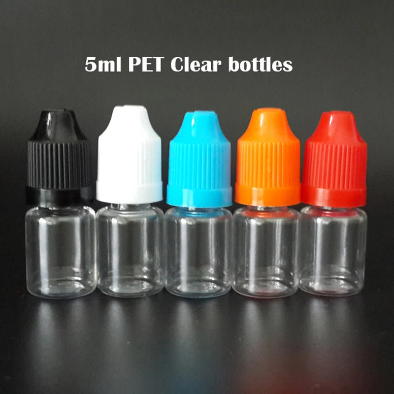 PET 플라스틱 점안병, 빈 E 리퀴드 안약 바이알, 어린이 방지 캡 포함, 파인 팁, 3ml, 5ml, 10ml, 15ml, 20ml, 30ml, 50ml, 50PCs
