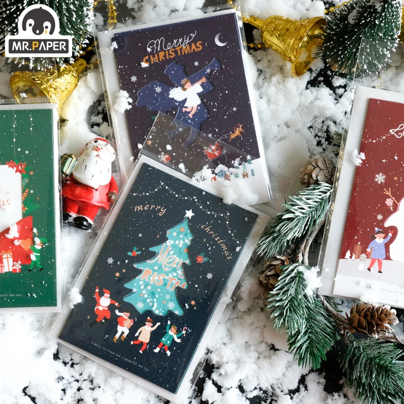

Mr.paper 4 Styles Merry Christmas Greeting Card Label Pendant Tree Ornament Decoration For Home 2020 Xmas Gift Tag New Year 2021
