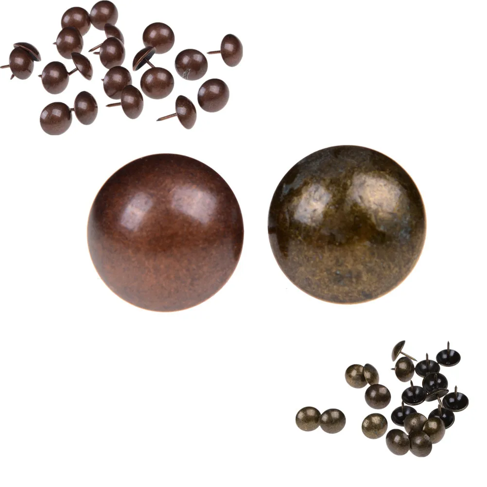 Antique Brass Upholstery Nail Jewelry Gift Wine Case Box Sofa Decorative Tack Stud Pushpin Doornail Hardware 16*21mm 20pcs/lot