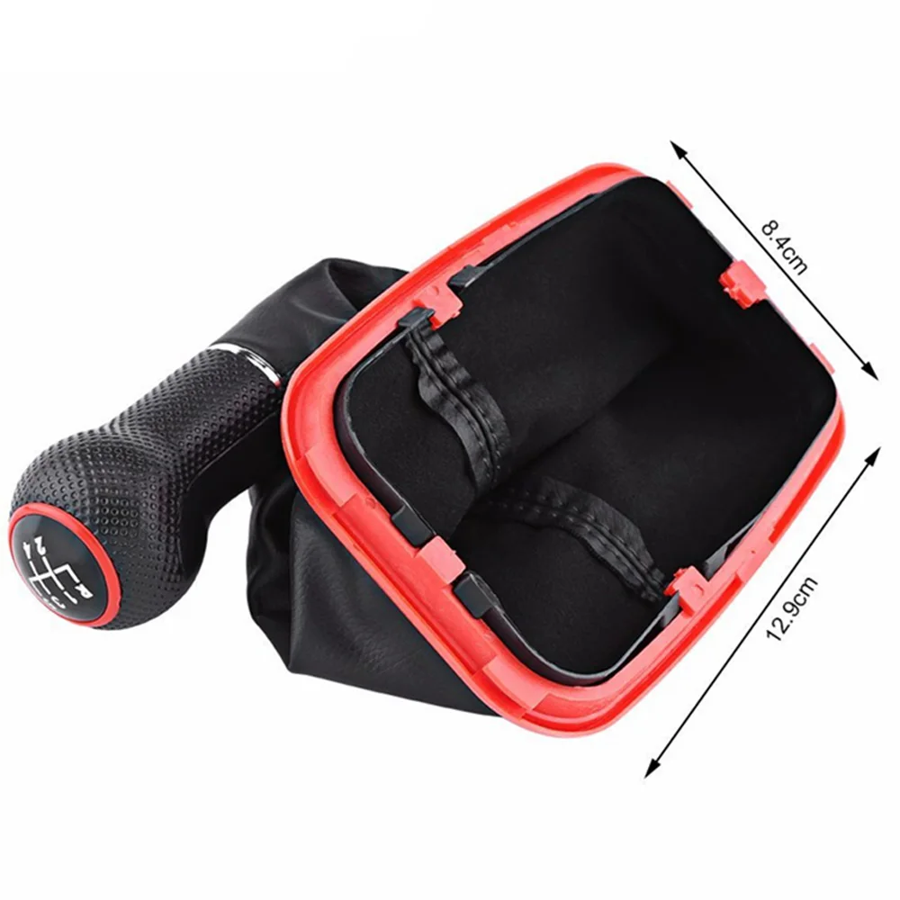 Hot 23mm For Golf 4 IV MK4 GTI R32 Bora Jetta 5/6 Speed Black Frame Gear Shift Knob Lever Gaiter Boot 1999-2004