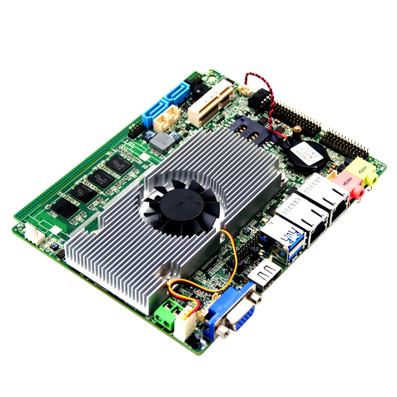 Intel Mobile 5th Broadwell-U i3-5010u Процессоры на бортовой 4GB Промышленная материнская плата DC12V 2x1000 M RJ45 LAN 2* USB3.0