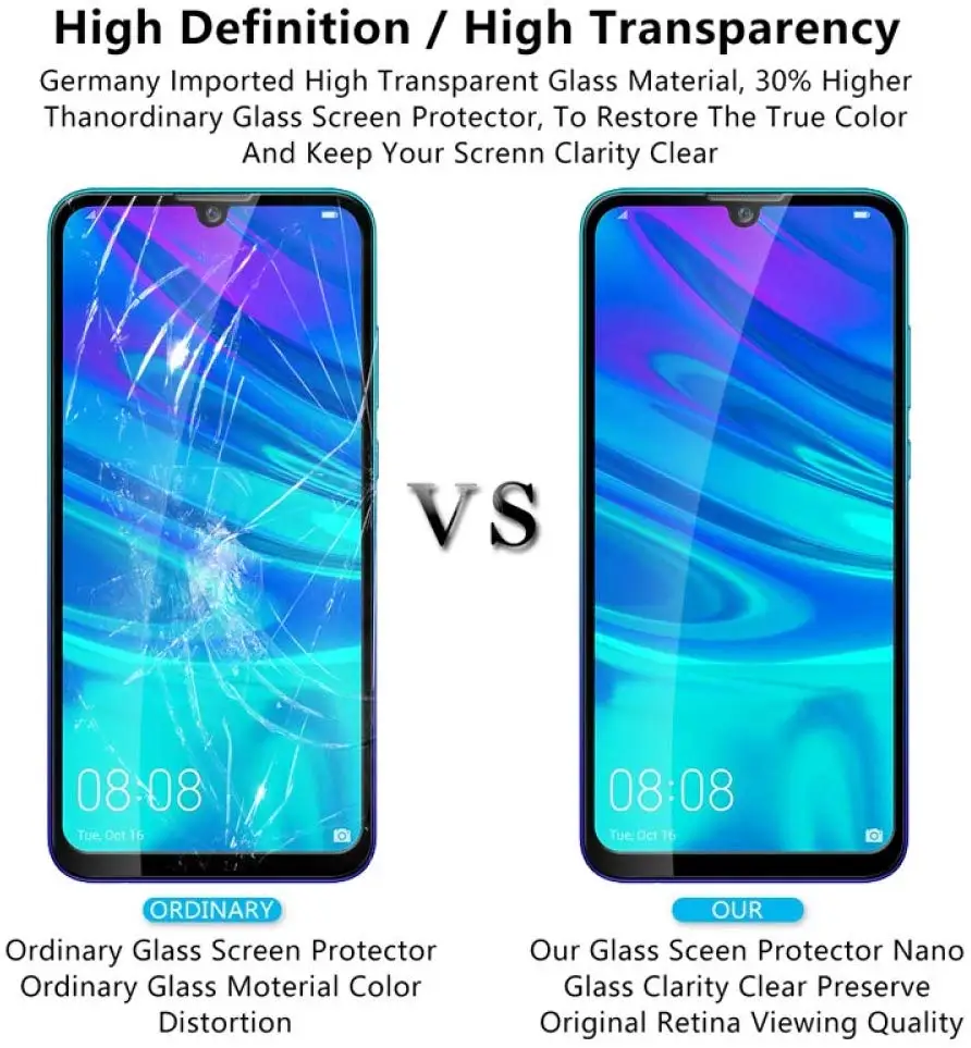 9D полное покрытие защитное стекло для huawei P Smart защита экрана на Huawey P Smart Plus Передняя защитная пленка из закаленного стекла huawe