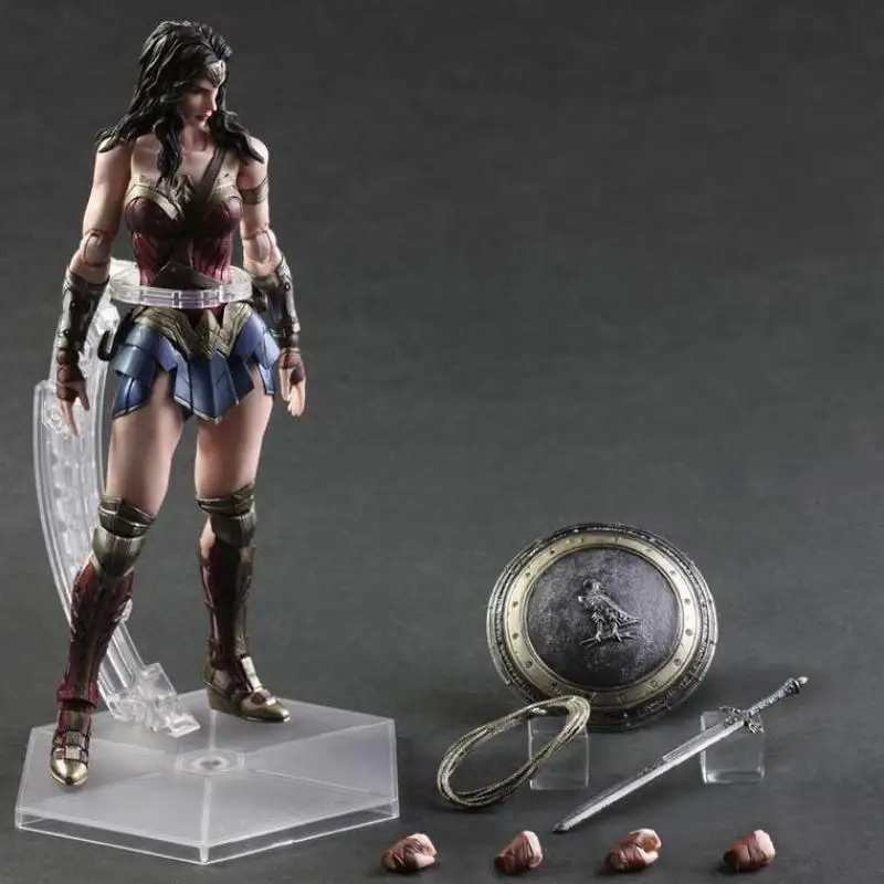 

28cm Wonder Woman Themyscira Princess Play Arts Kai Figure Scale Painted Variant Anime Pvc Action Figure Collectible Model Toy
