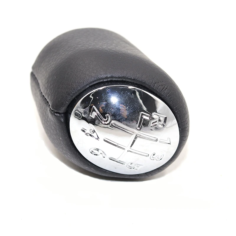 

6 Gear Car Shift Gear Knob With Genuine Leather Chrome Caps For Renault Laguna II 2 mk2 2001 2002 2003 2004 2005 2006 2007