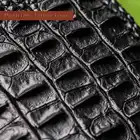 Унисекс кожаный кошелек ручной работы винтажная длинная молния крокодиловая кожа Вертикальная сумочка большой емкости мульти клатч для карт - 3