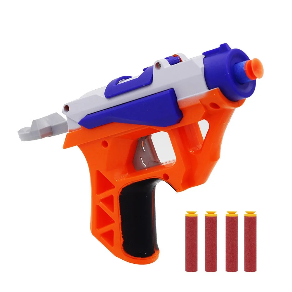 Игрушечный пистолет с 3 шт./4 шт. мягкие EVA Пули для Nerf N-Strike пуля дротики с круглой головкой бластеры EP детские игрушки - Цвет: with 4 Soft Bullets