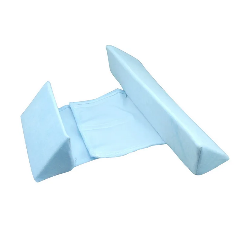 Мягкая подушка-массажер для шейного отдела, забота о здоровье, Ортопедическая подушка с эффектом памяти, латексная подушка для шеи, волокно, медленный отскок - Цвет: blue for baby