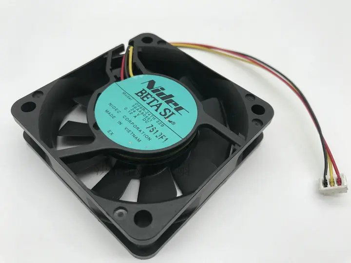 Ventilateur De Refroidissement Nidec D06R-24TH - 24V - 0.10A - 60x60x15mm - 3 Fils - Pour Onduleur/Électronique