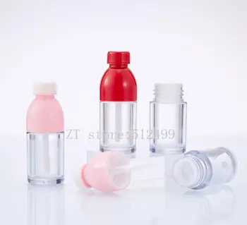 

8ml 10/30/50/100pc Empty Red/Pink Plastic Juice Bottle Lip Gloss Tube,DIY Clear lip gloss containers lipgloss bottle container