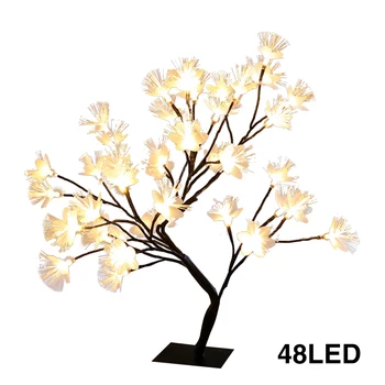 

Night Lamp LED Tree Light Bar Indoor Modern Party PVC Artificial Flowers Adjustable Branch Bonsai Table Top Home Decor Bedroom