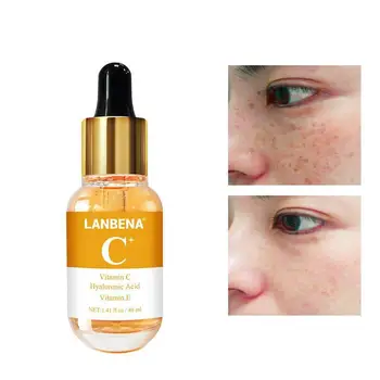 

LANBENA VC Whitening Serum Essential Oils Essence Remover Speckle Fade Dark Spots Brighten Nourishing Skin Care 40ml