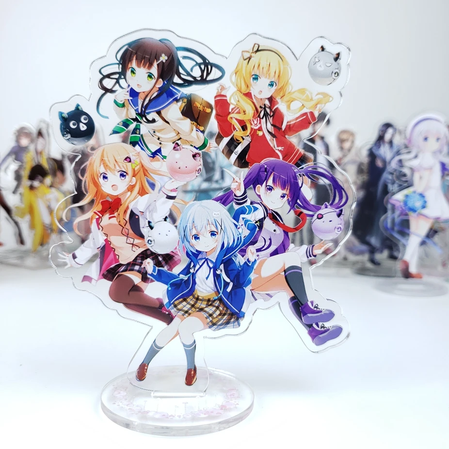 

Japan Anime Is the order a rabbit Cosplay Stand Figure Acchain Figure Keychain Charm Pendants